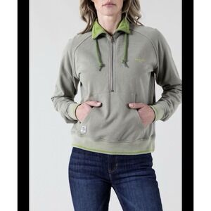 Kimes Ranch Pullover Women's  Small Quarter Zip Longhorn Western Green